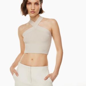 Babaton Sculpt Knit Criss Cross Cropped Tank
